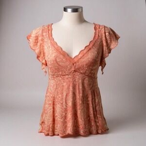 TORRID Sweetheart Flutter Fit & Flare Blouse NWT Size 4X